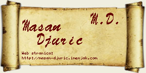 Mašan Đurić vizit kartica